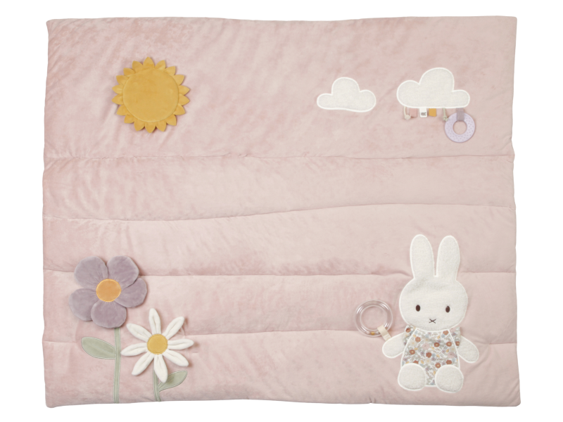 LITTLE DUTCH Hrací Deka KRÁLIČEK MIFFY VINTAGE KYTIČKY