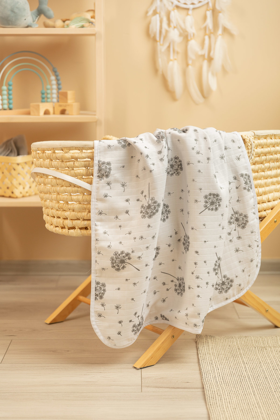 Sensillo Lehká mušelínová deka 80x100 cm, pampeliška 