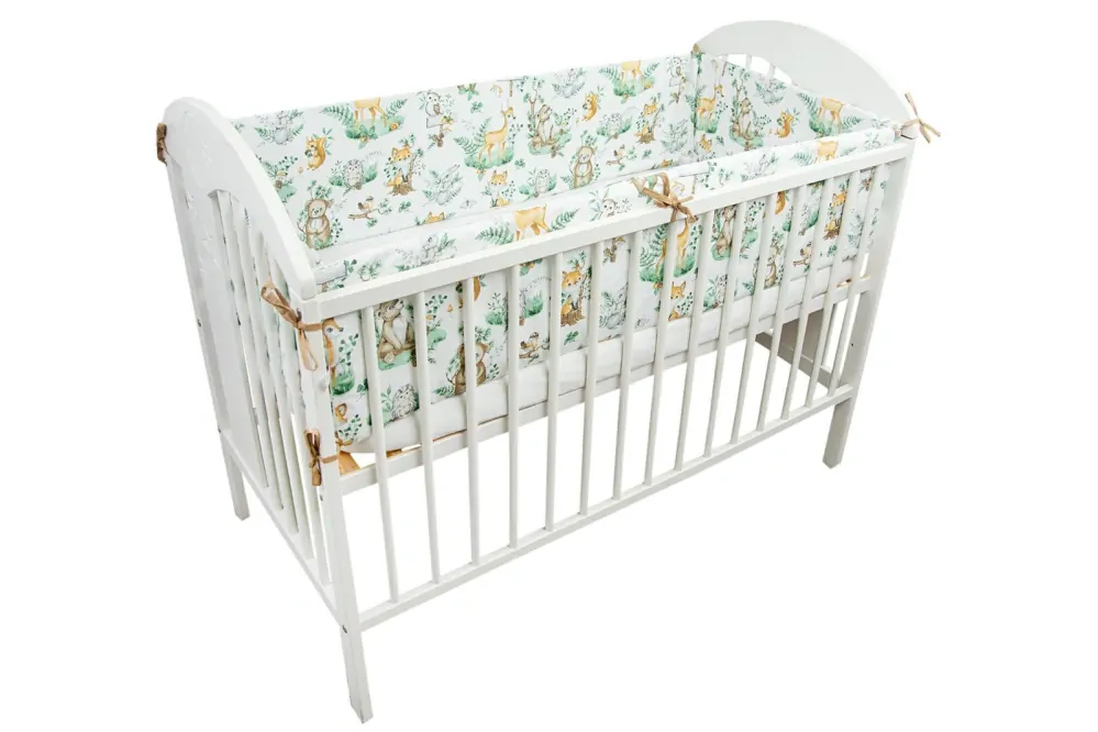 Oboustranný mantinel do dětské postýlky Lesní zvířátka 360x30cm