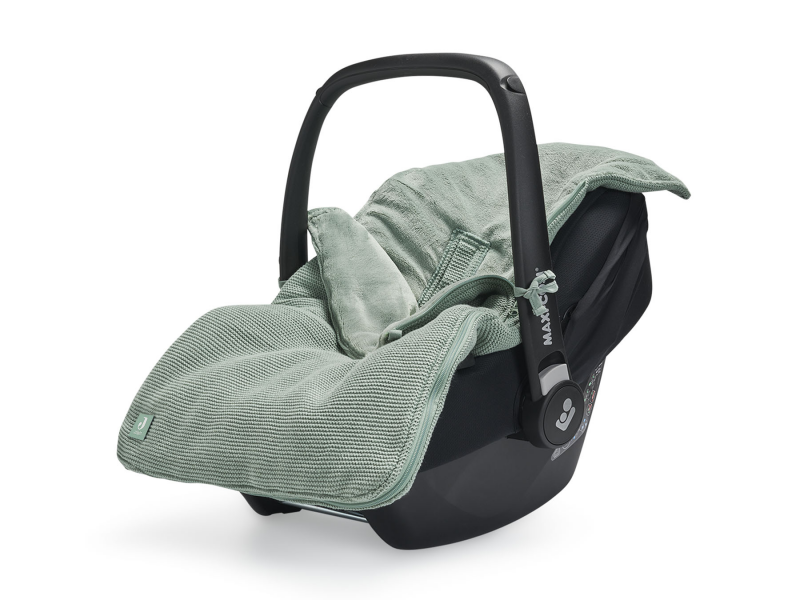 JOLLEIN fusak do autosedačky BASIC KNIT ASH GREEN