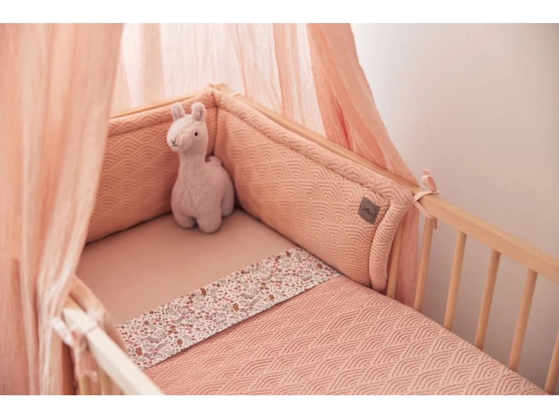 JOLLEIN Dětská deka pletená 75x100cm RIVER KNIT PALE PINK 