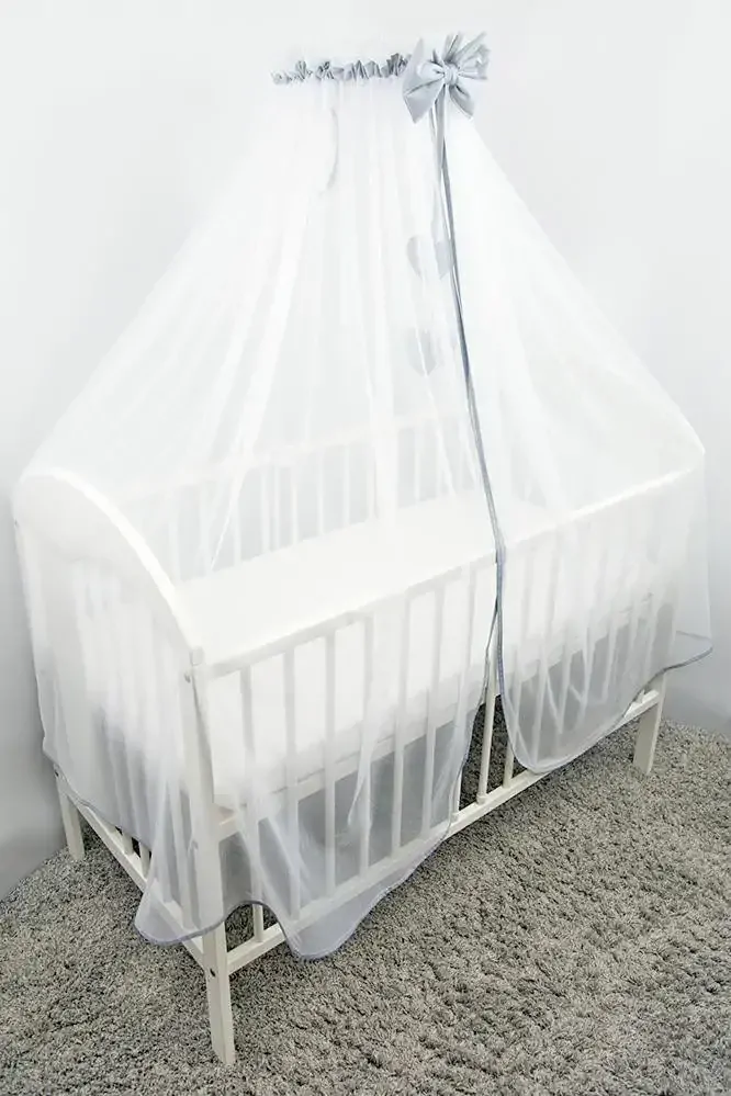 Moskytiéra/baldachýn 480x145cm s mašličkou - šedá