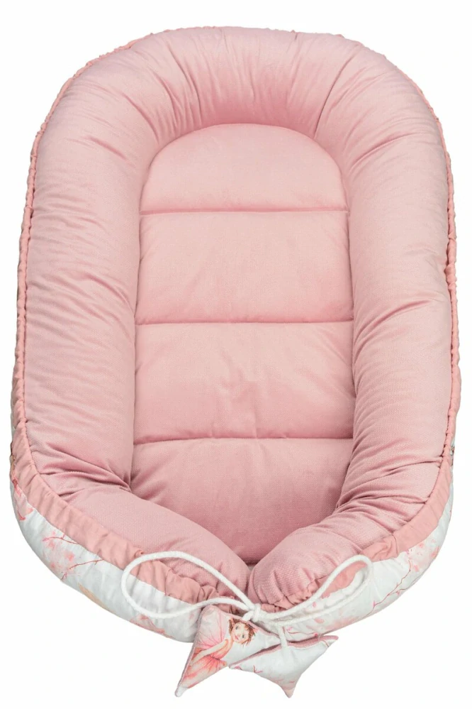 Oboustranné hnízdečko Velvet 5v1 Víly, růžová