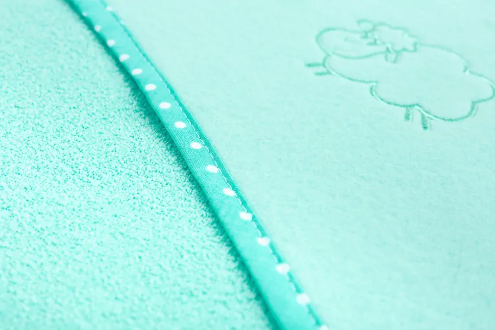 Sensillo Dětská froté osuška s kapuci 80x80cm, tyrkysová