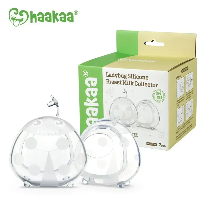 HAAKAA Silikonový sběrač mateřského mléka Beruška 75ml, 2ks