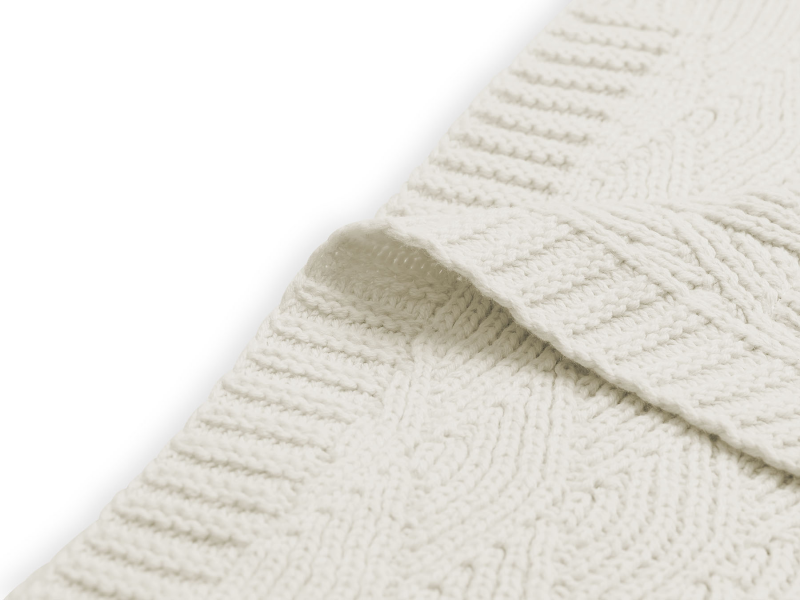 JOLLEIN Dětská deka pletená 75x100cm RIVER KNIT CREAM WHITE