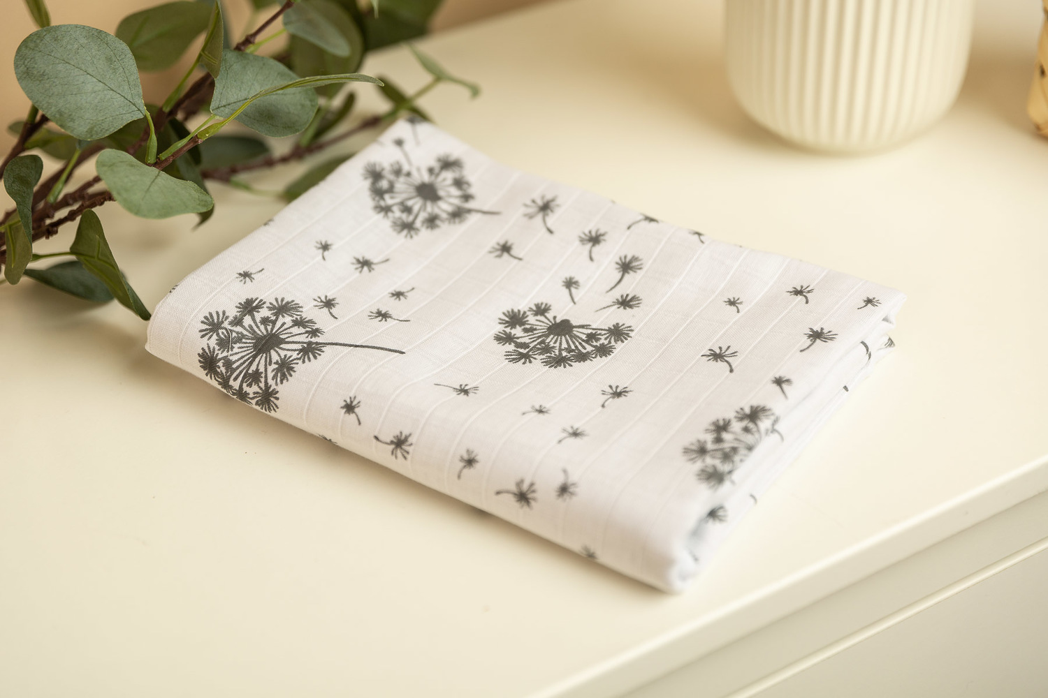 Sensillo Lehká mušelínová deka 80x100 cm, pampeliška 