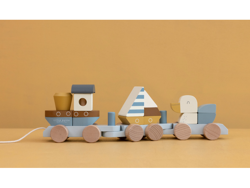 LITTLE DUTCH Vláček dřevěný NÁMOŘNICKÝ ZÁLIV