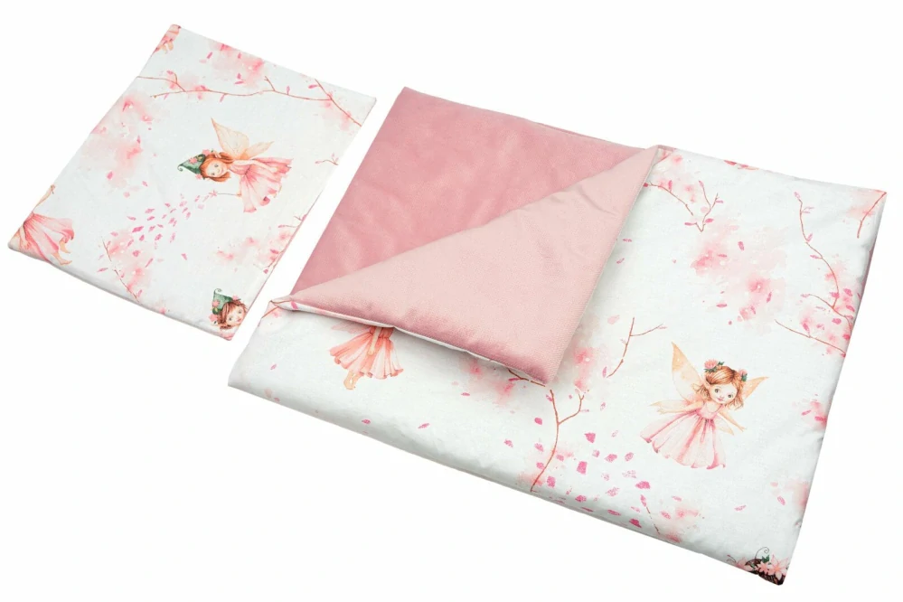 Oboustranné hnízdečko Velvet 5v1 Víly, růžová