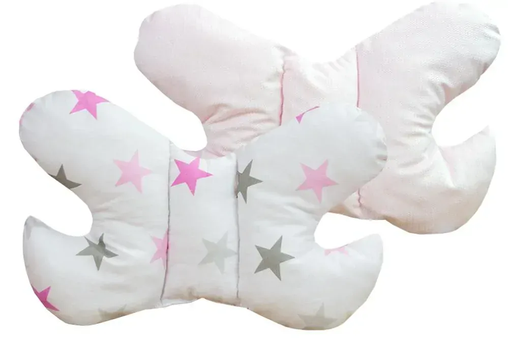 Oboustranné hnízdečko Velvet 5v1 Hvězdičky, růžová