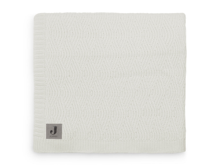 JOLLEIN Dětská deka pletená 75x100cm RIVER KNIT CREAM WHITE