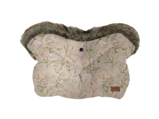 KIKKABOO Rukavice na kočárek Luxury Secret Garden Beige
