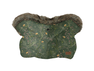 KIKKABOO Rukavice na kočárek Luxury Secret Garden Green