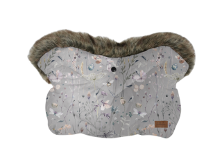 KIKKABOO Rukavice na kočárek Dreamy Fields Grey