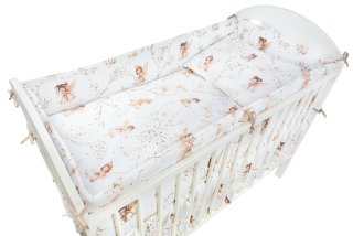 3-dílná sada do dětské postýlky Víly 120x90cm, béžová