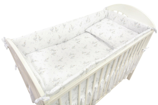 3-dílná sada do dětské postýlky Husičky 120x90cm