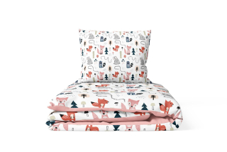 Povlečení do postýlky Zvířátka 120x90cm, starorůžová