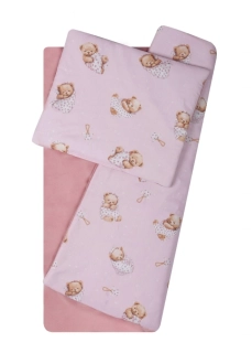 DuetBaby Set do kočárku medvídek, růžová