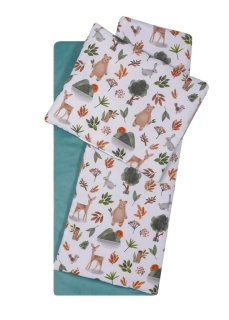 DuetBaby Set do kočárku lesní zvířátka, zelená