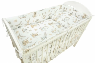 3-dílná sada do postýlky Zvířátka na houpačce 120x90cm