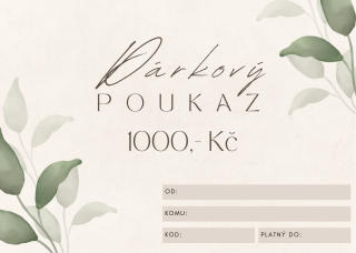 Dárkový poukaz v hodnotě 1000,-Kč