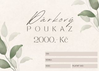 Dárkový poukaz v hodnotě 2000,-Kč